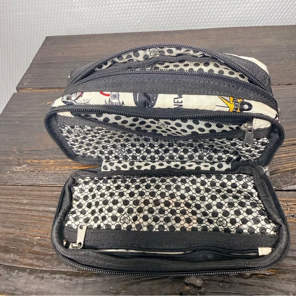 Brighton Stylish Travel-Themed Cosmetic Bag